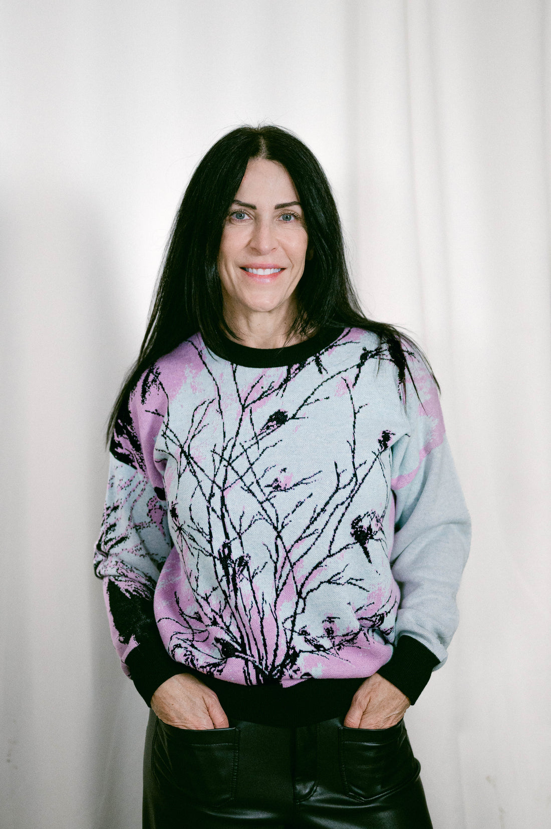 Feathers | Jacquard Knitted sweater