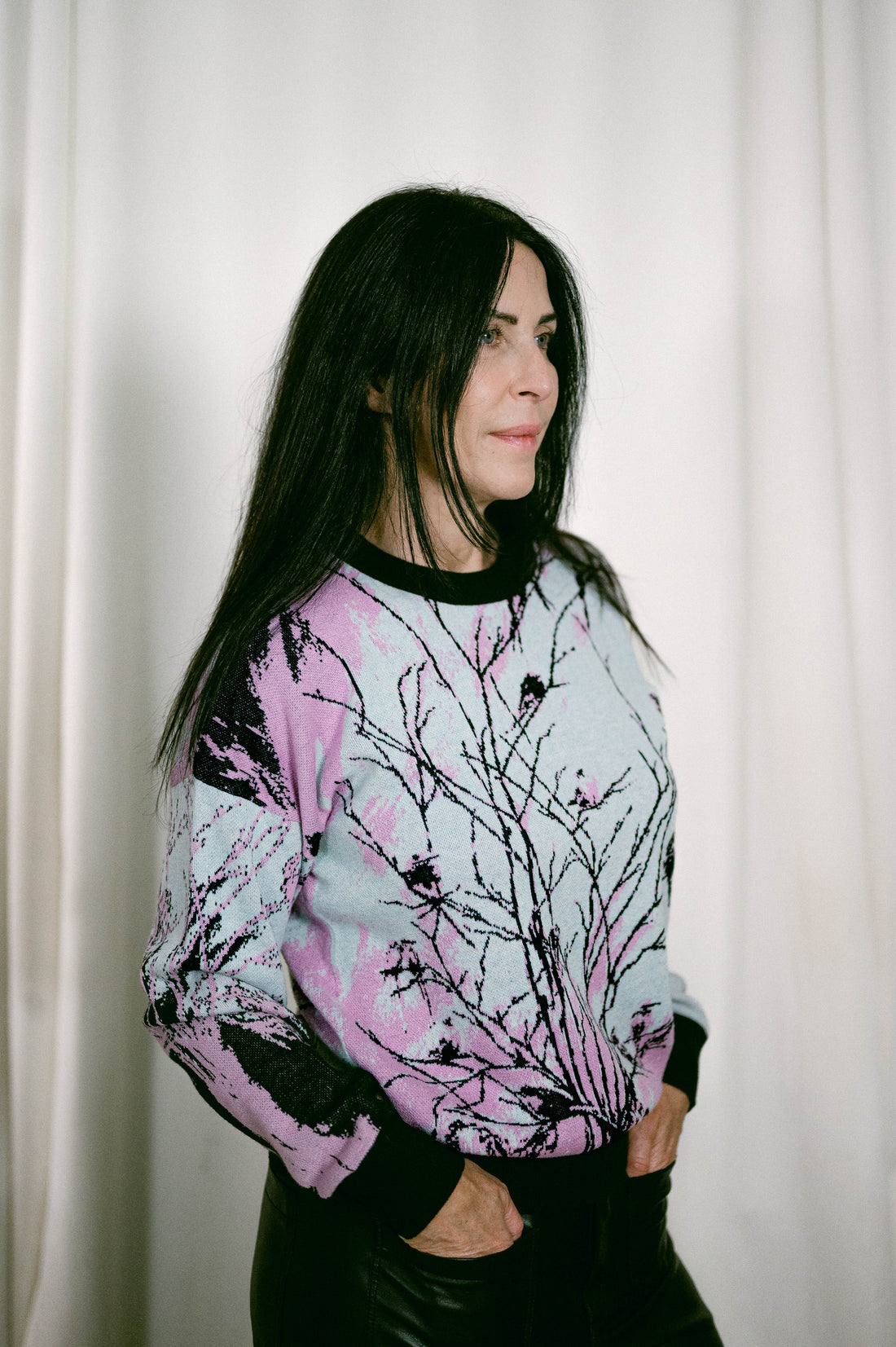 Feathers | Jacquard Knitted sweater