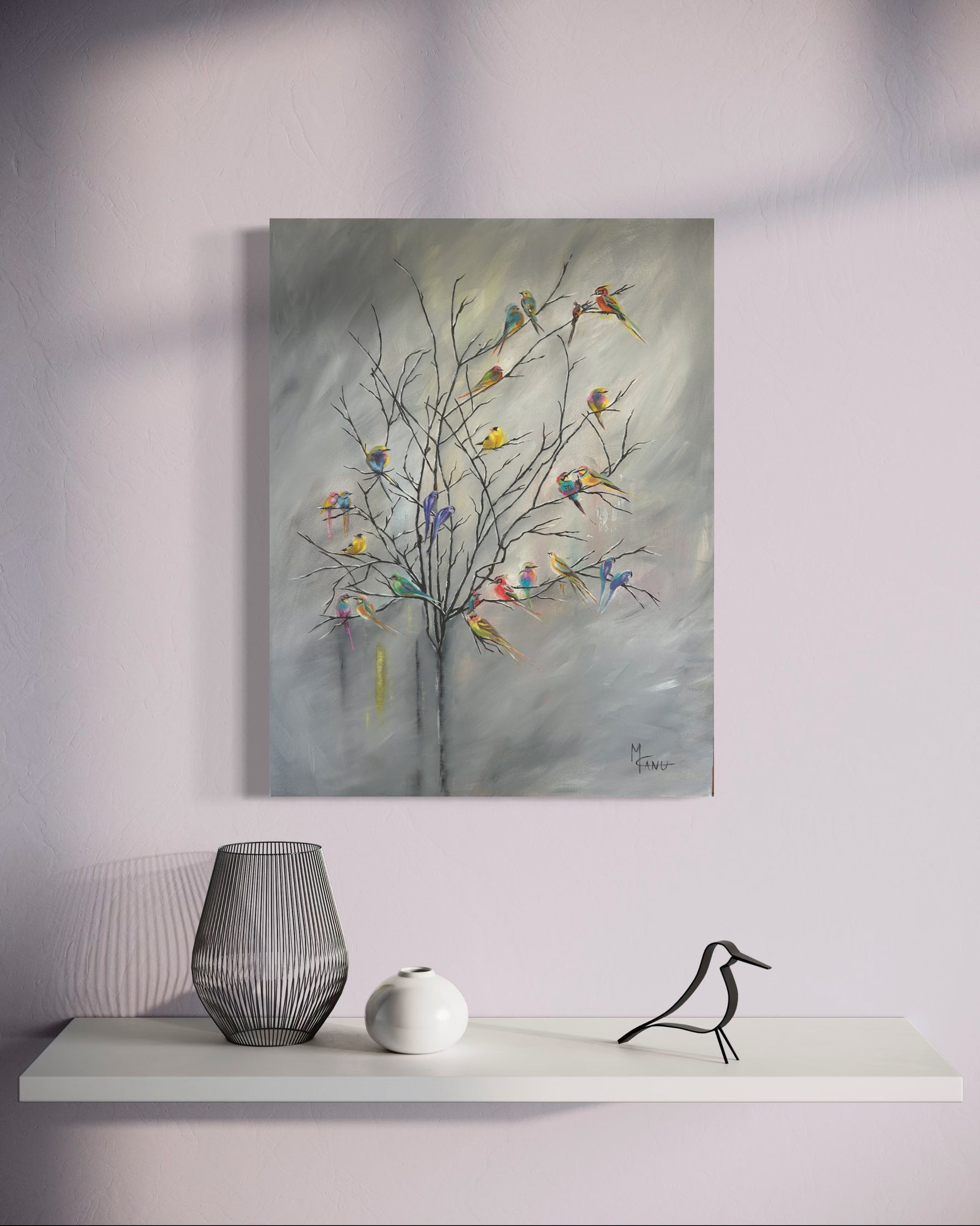 Feathers | 20"x 28"| Mixed Media