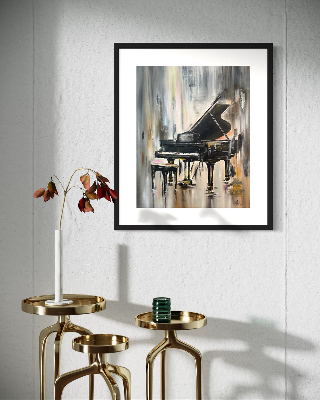 Piano | 30"x 40" |Heavily Embellished Canvas Print