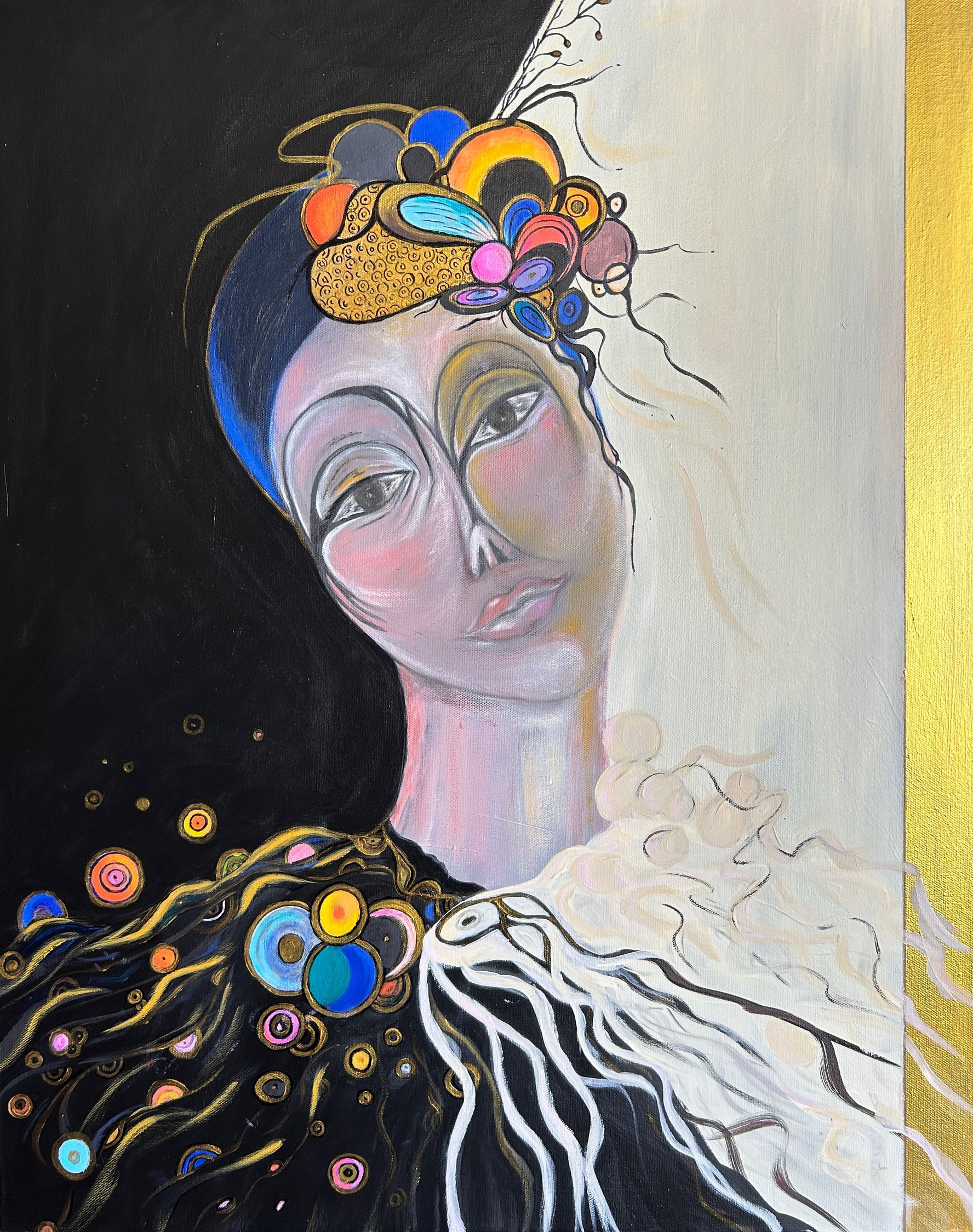 Dreamer No.5 "Woman" | 24"x30" | Mixed Media