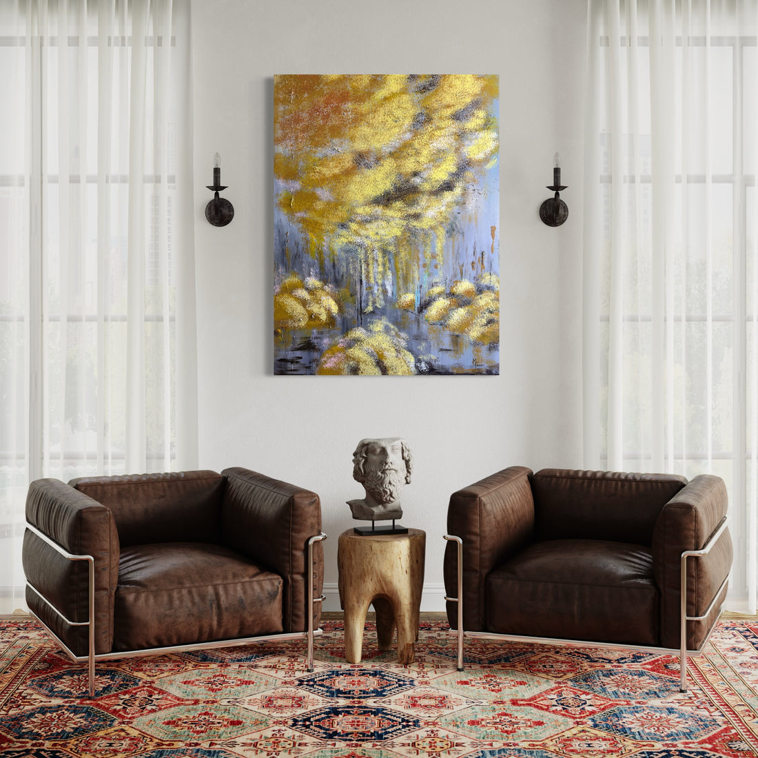 Happy Bubble Tree | 36"x 48" | Mixed Media