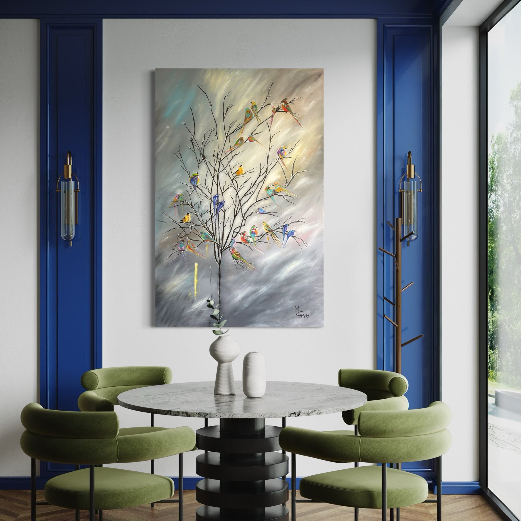 "Feathers" | 40"x60" | Mixed Media