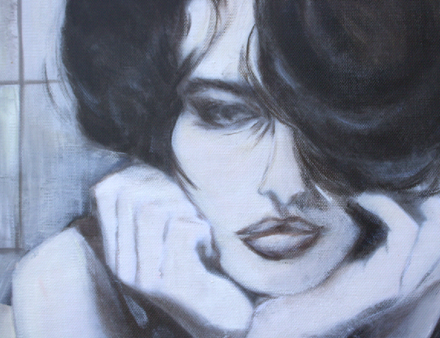 "Miss X" B&W | 18" x 24" |Oil on Canvas