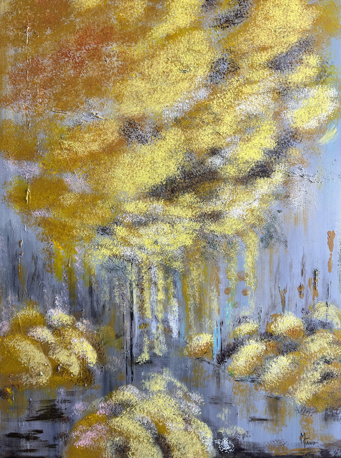Happy Bubble Tree | 36"x 48" | Mixed Media