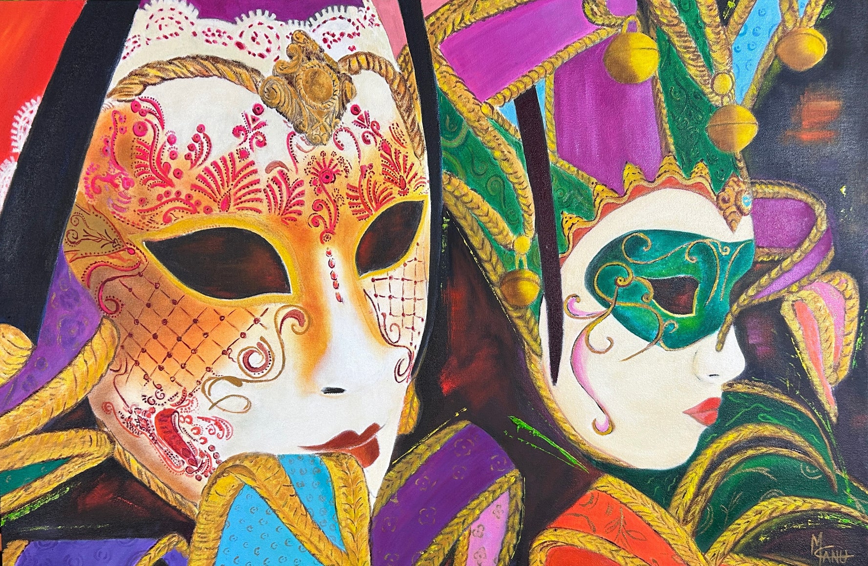 Masquerade | 30"x 20"| Oil on Canvas