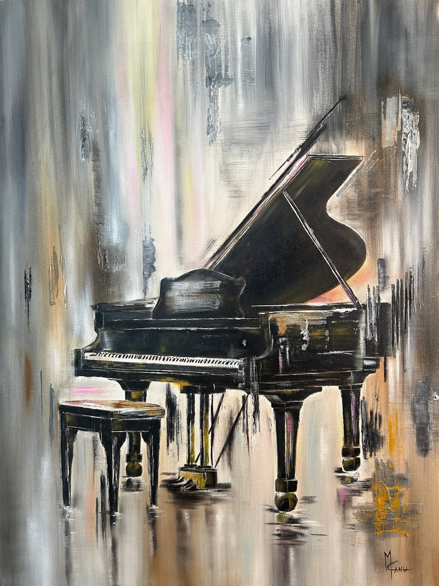 Piano | 30"x 40" |Mixed Media
