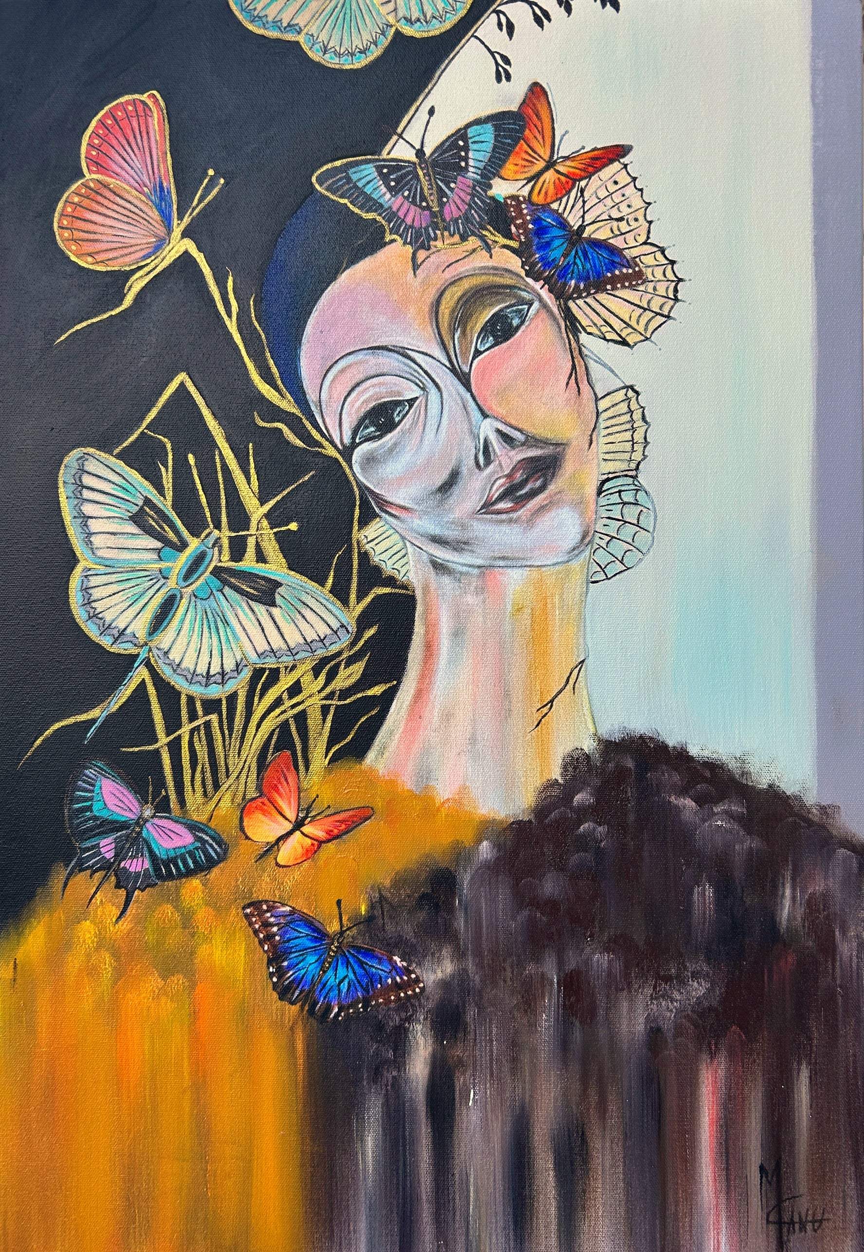 Dreamer No. 4 | "Butterfly" | 18"x 26" | Mixed Media