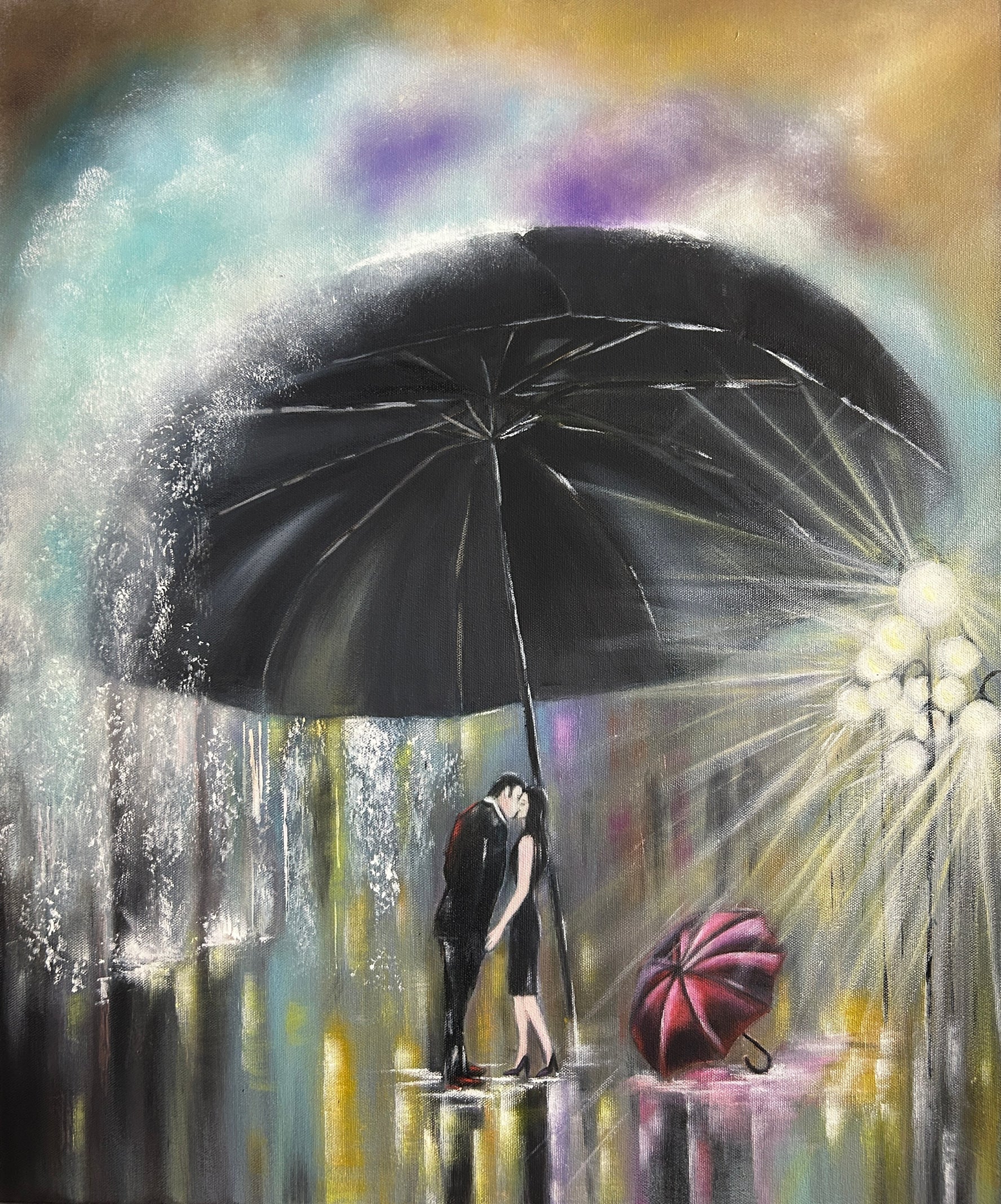 "Magic" | 20"x24" |Heavily Embellished with Oils Canvas