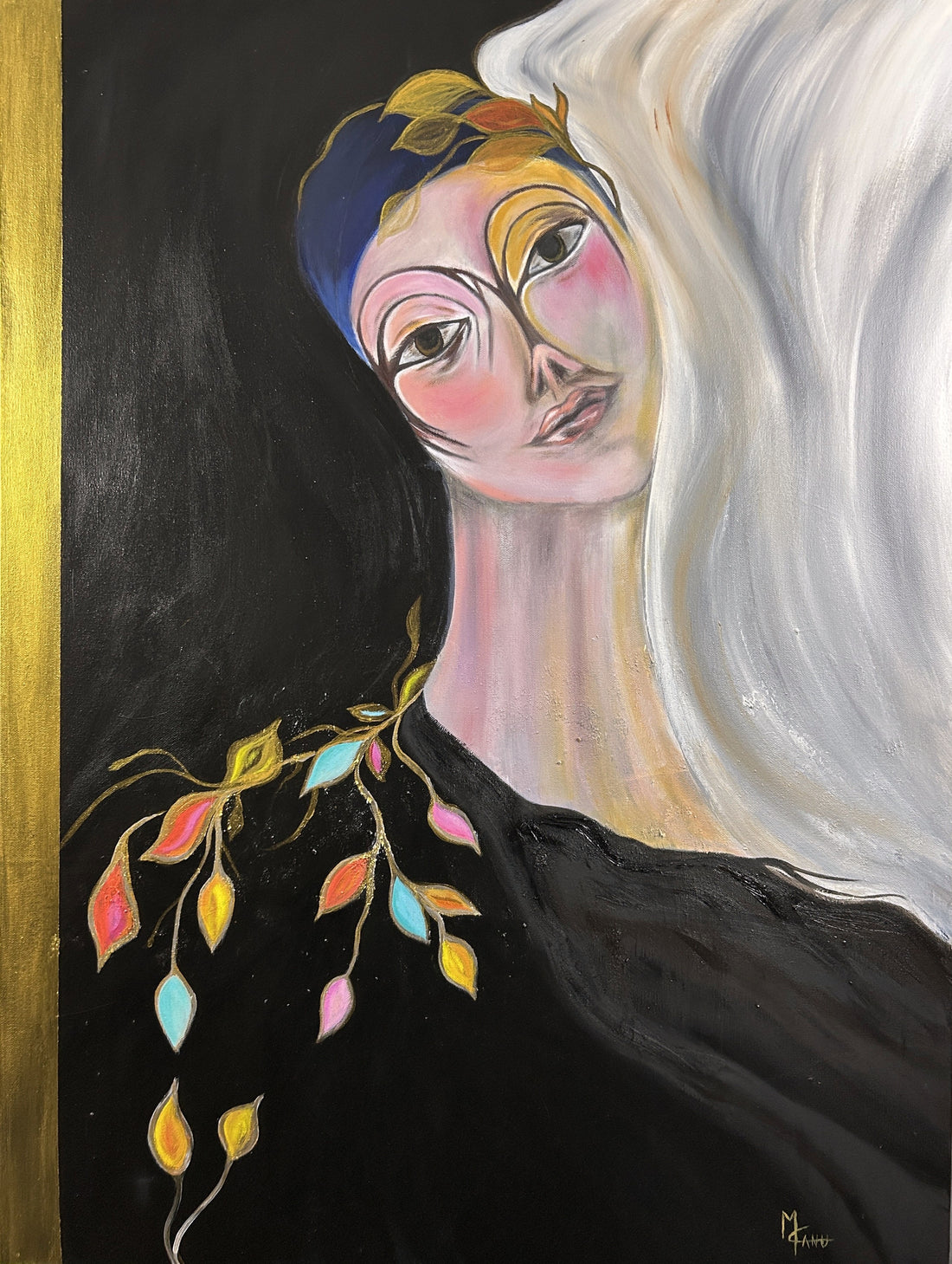 Dreamer No.9 | "Nesting Leaves"| 30"x40"| Mixed Media