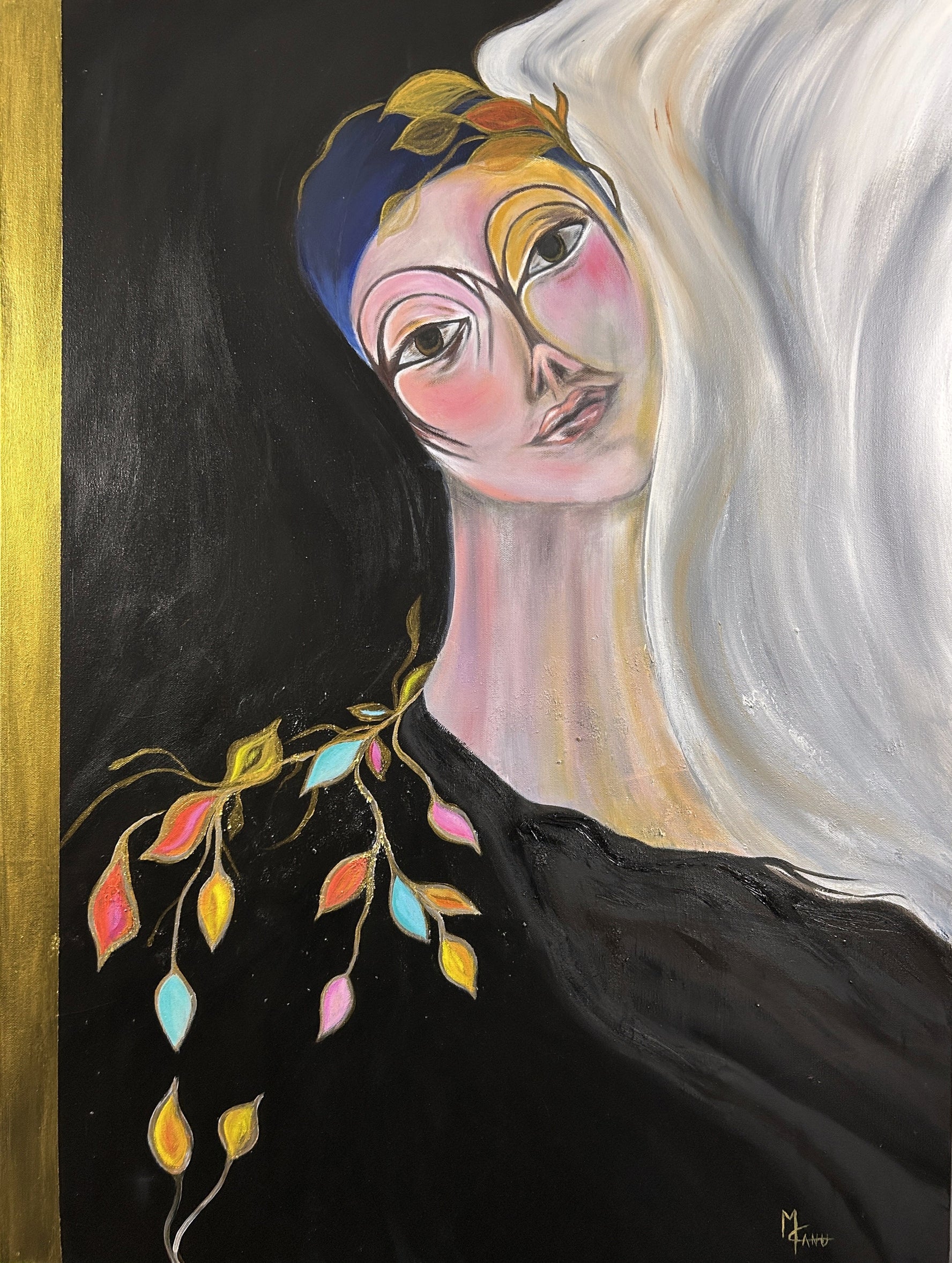 Dreamer No.9 | "Nesting Leaves"| 30"x40"| Mixed Media