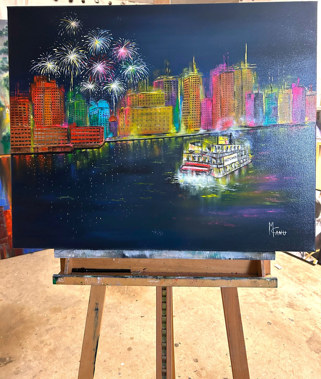 Rolling On The River| Oil on Canvas | Collaboration with The Jefferson COA