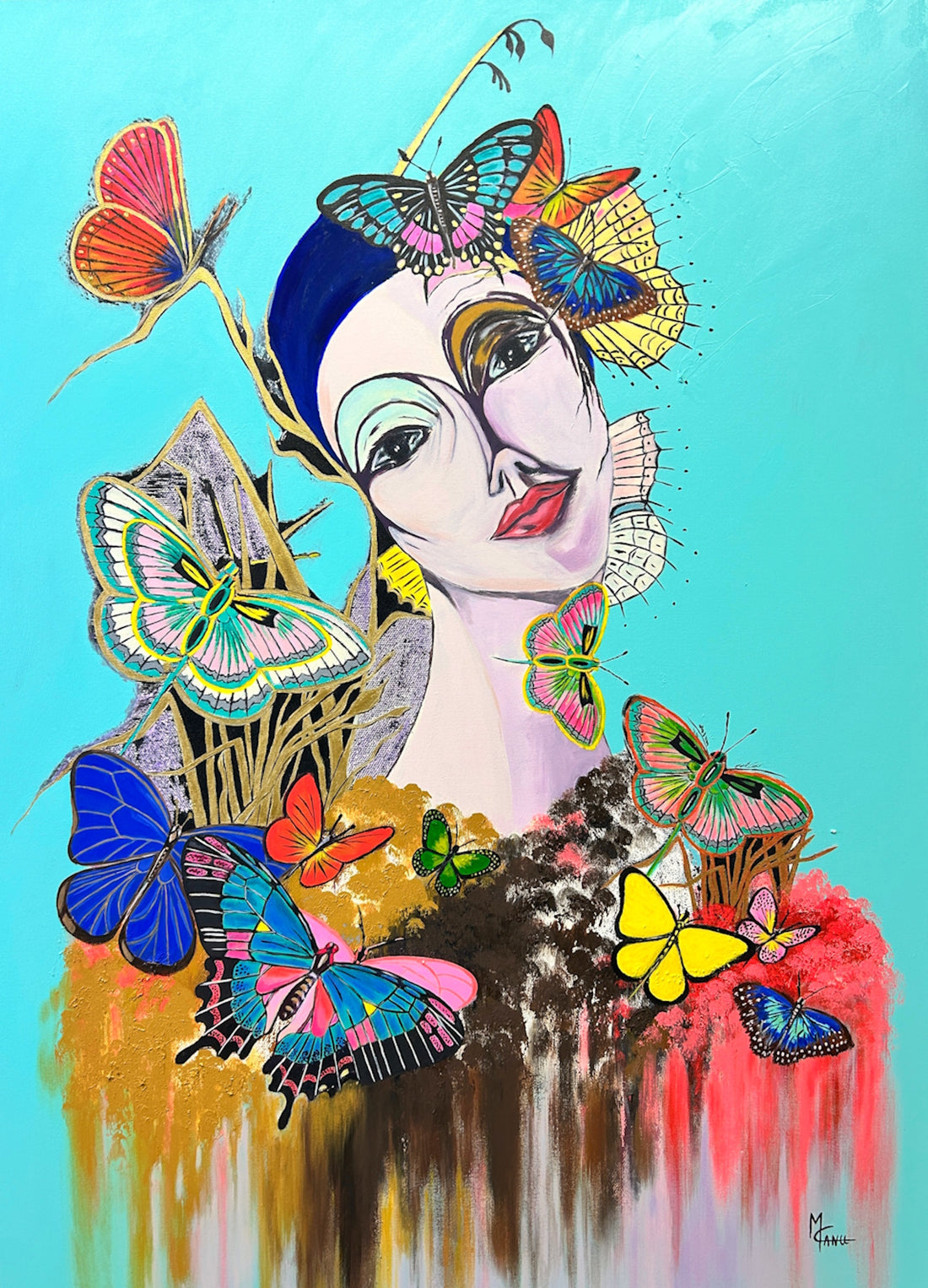 Dreamer No.16| "Electric"| 40"x55"| Mixed Media
