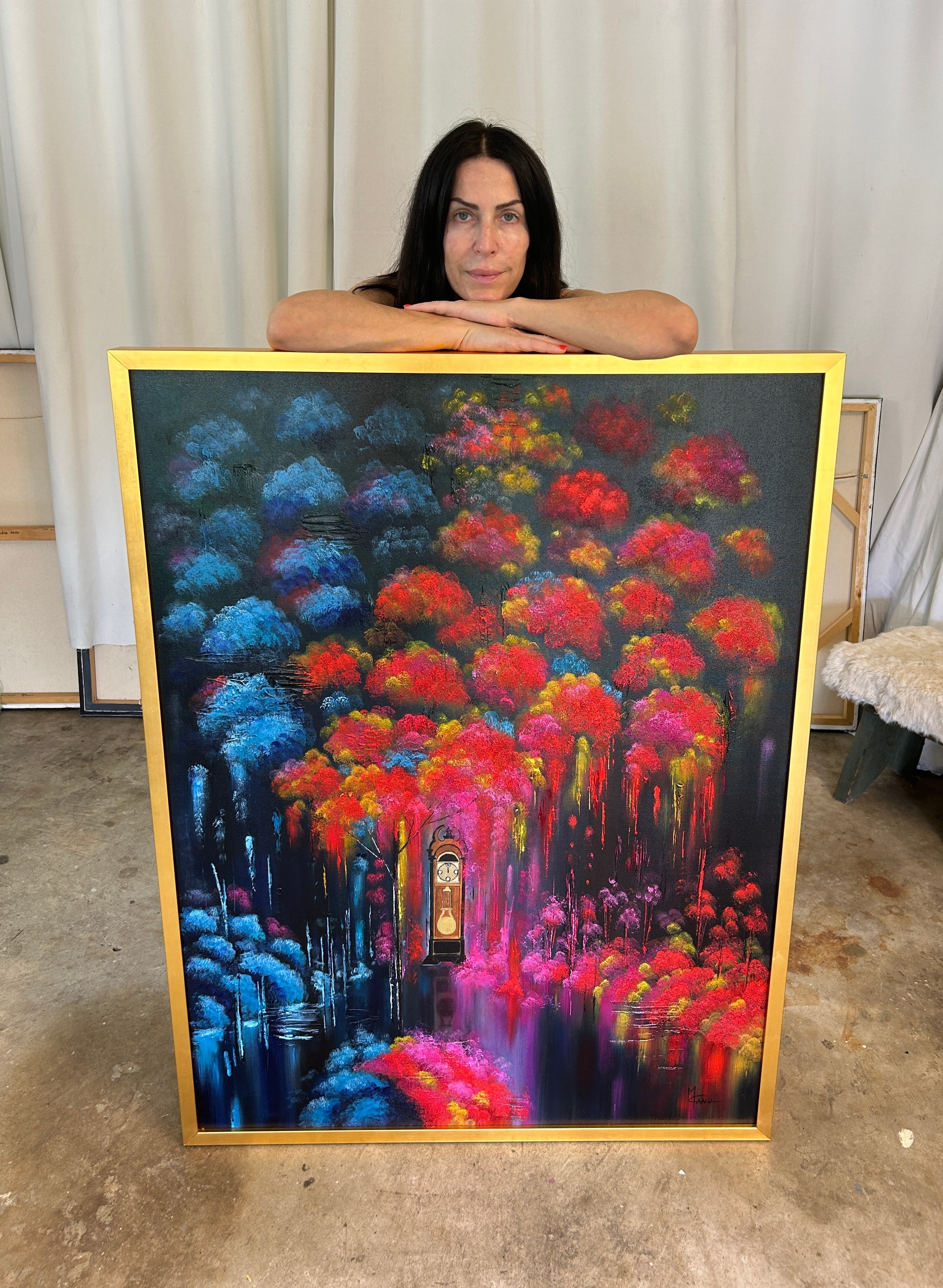 Marianna Canu Art Colorful Tik Tok Time is on my side 36 x 48