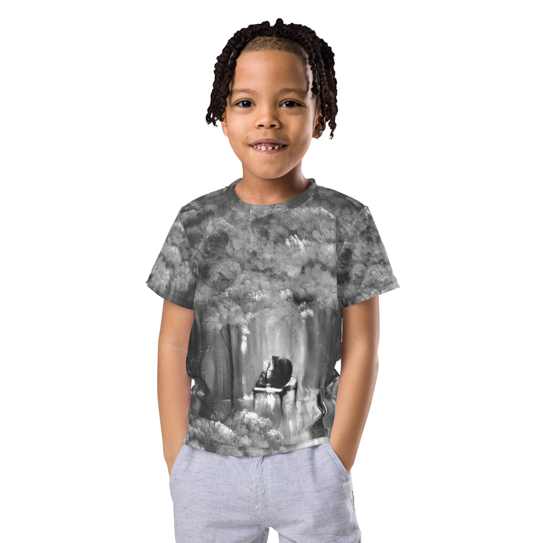 Rebus The Garden Day 1 Black and White | Kids T-shirt