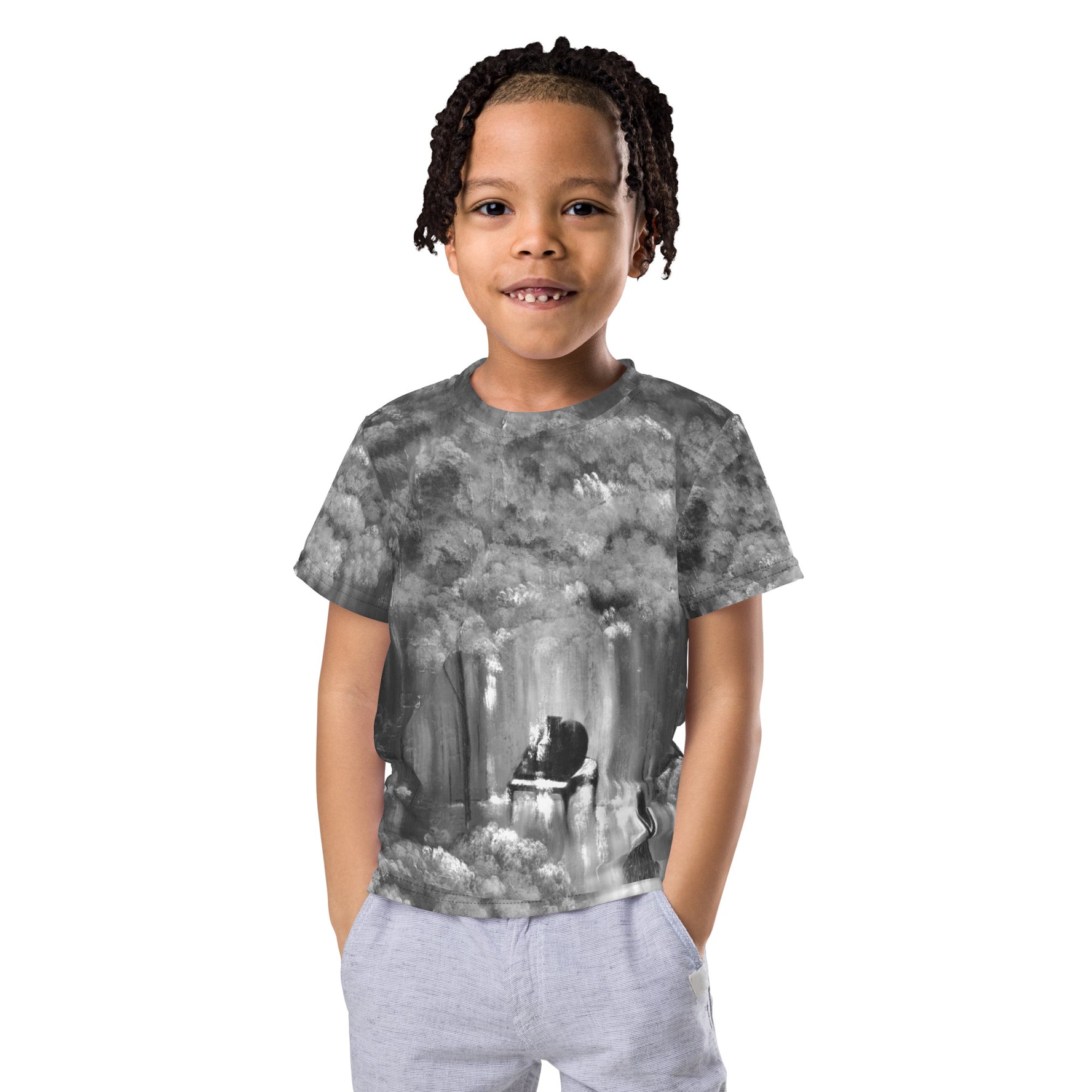 Rebus The Garden Day 1 Black and White | Kids T-shirt