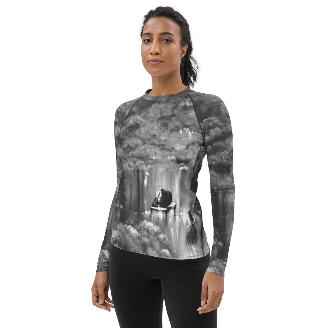 Rebus Black and White Rash Vest