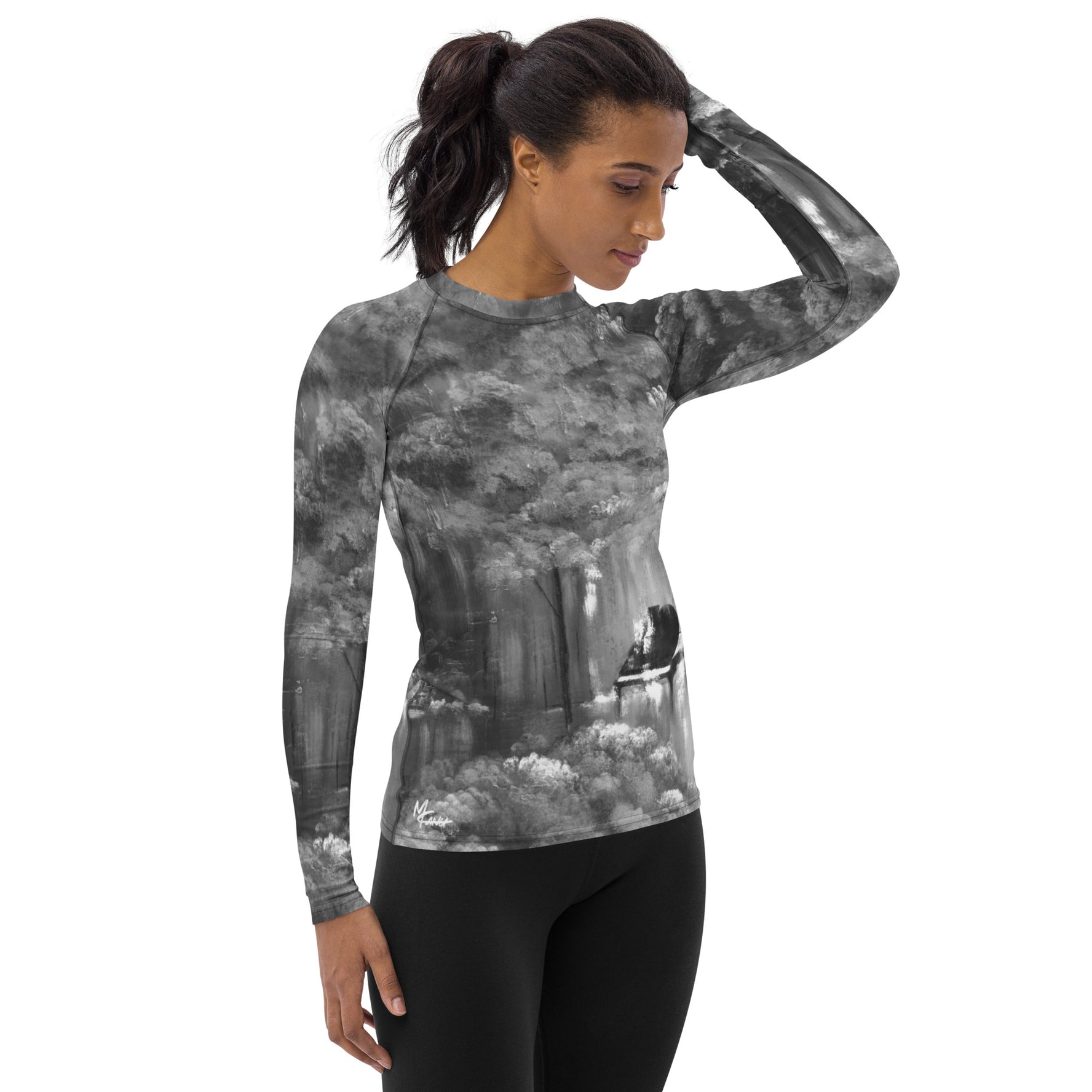Rebus Black and White Rash Vest