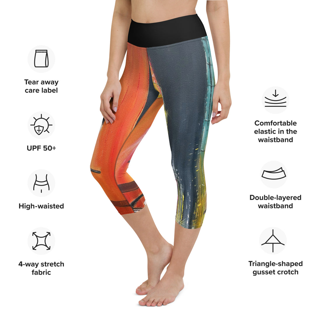 New | One Way Yoga Capri Leggings