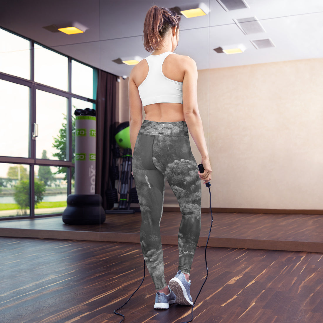 Rebus Black and White Yoga Leggings