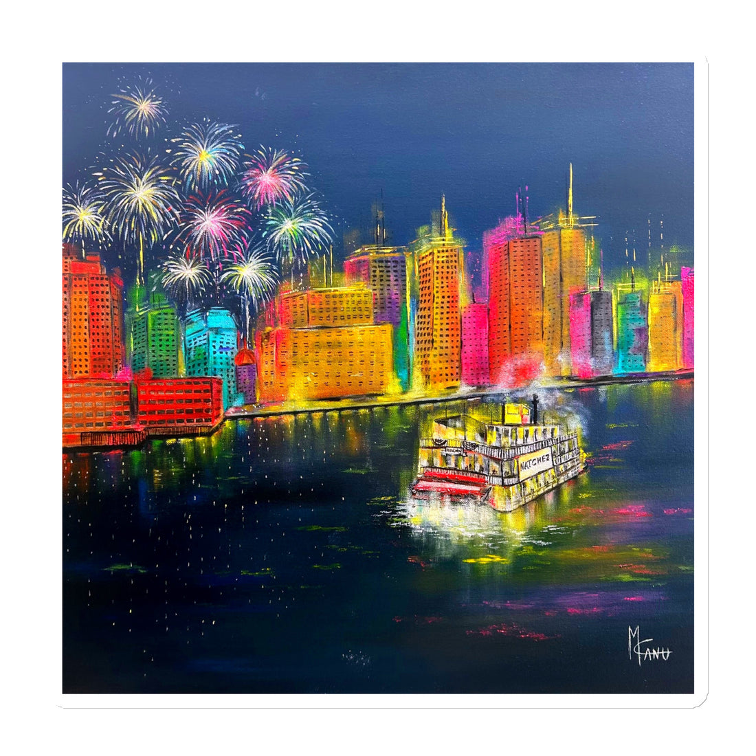 Rolling on the River Magnetic Mini Print