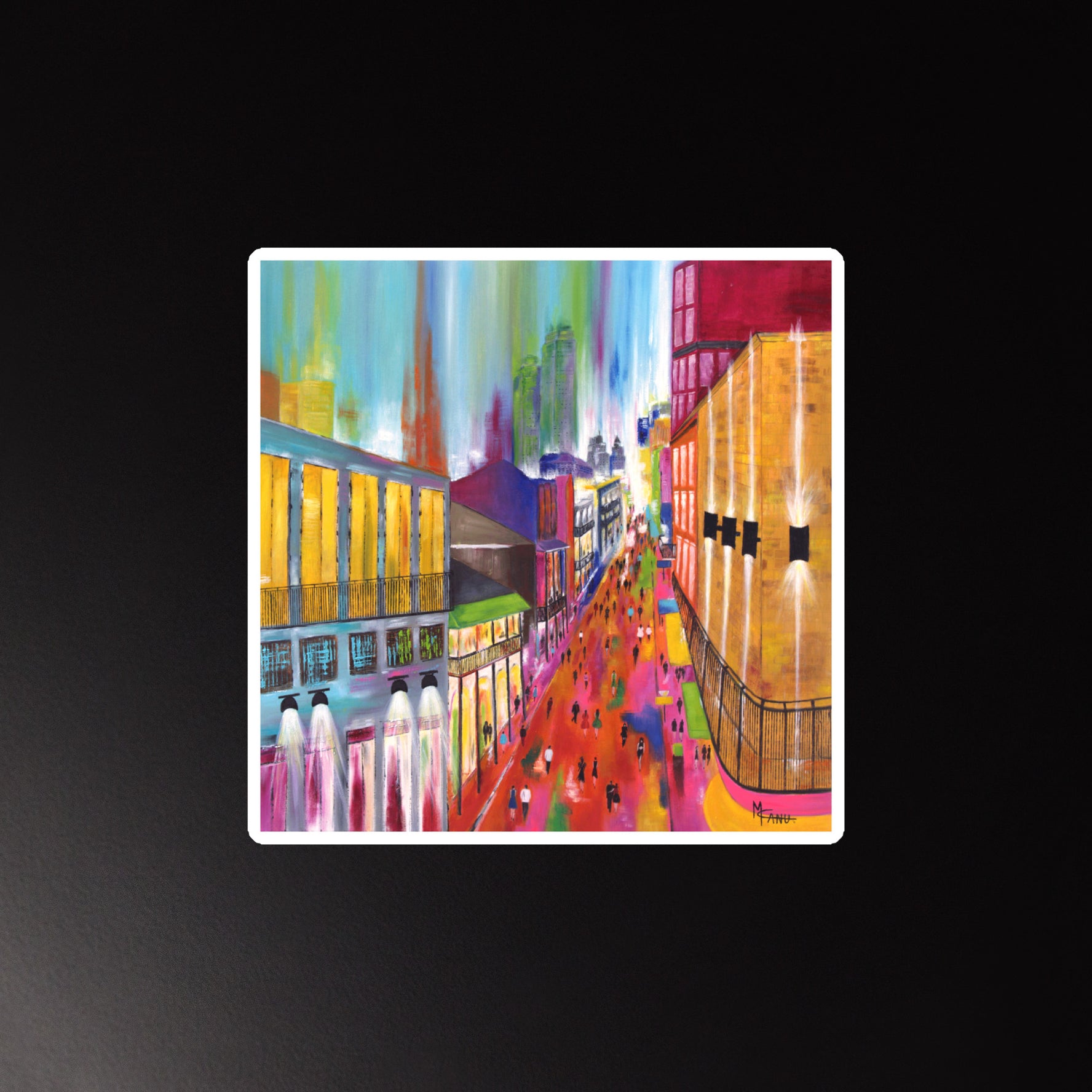 Night out in the French Quarter Magnetic Mini Print