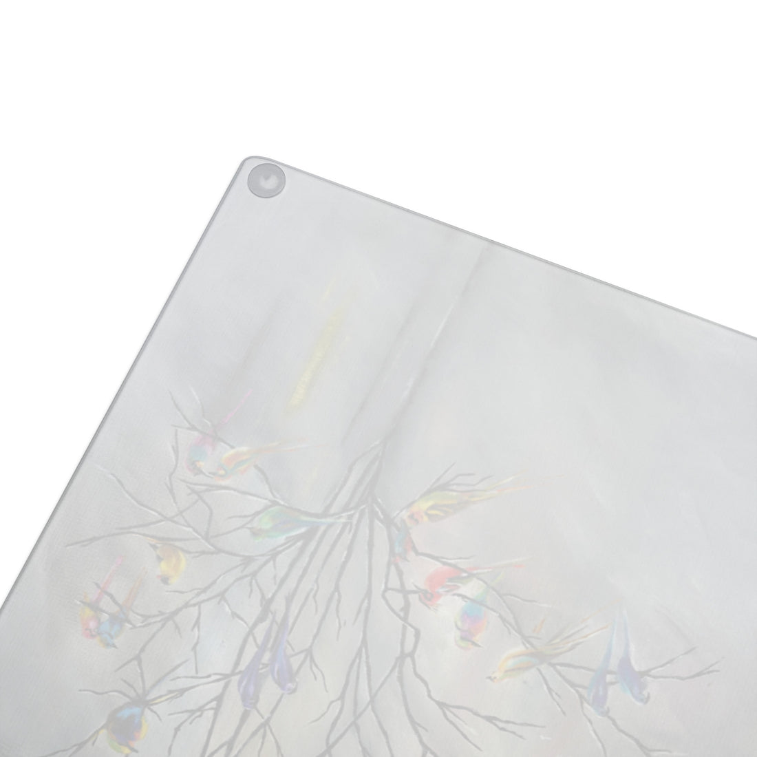 Feathers Glass cutting board