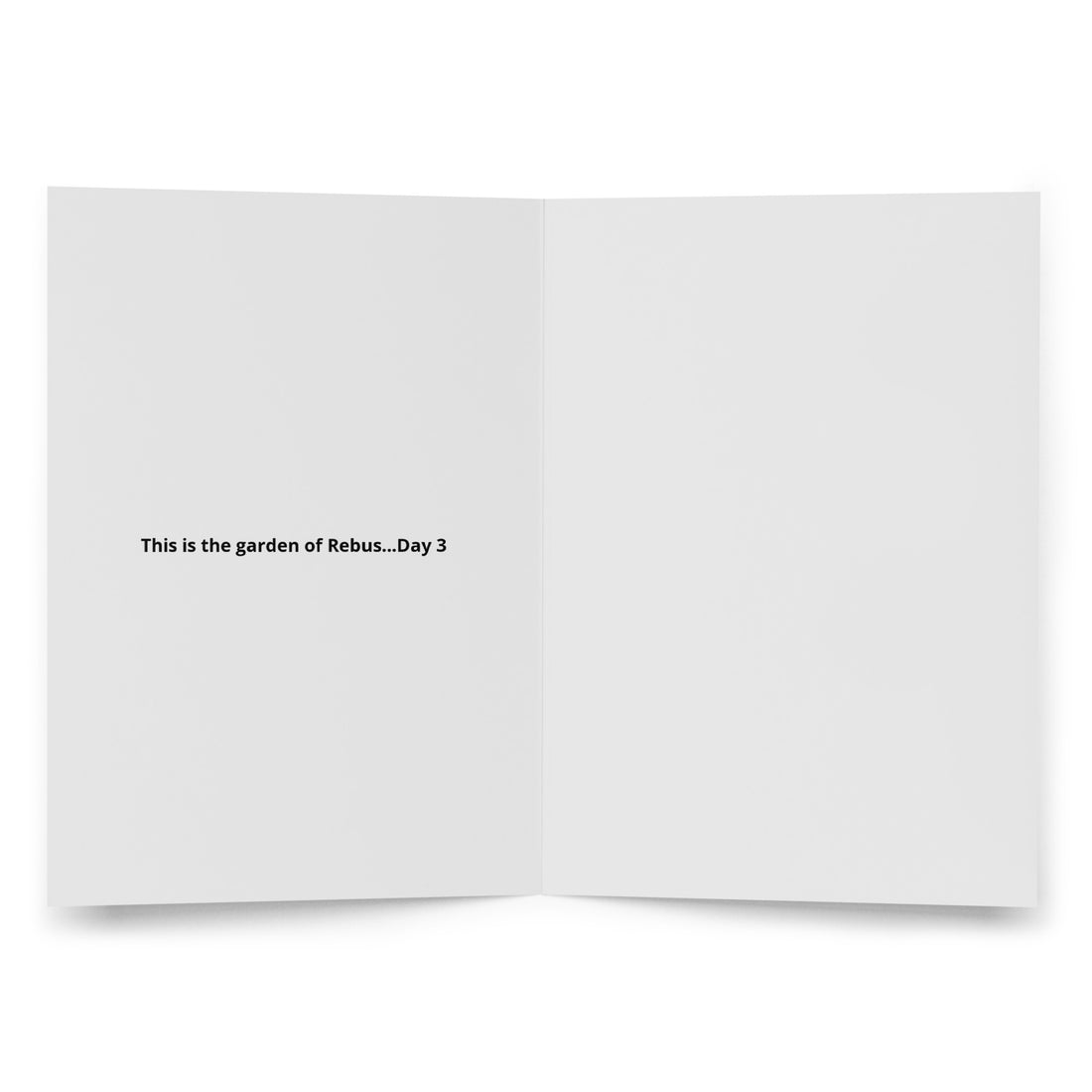 Rebus The Garden Day 3 | Greeting Card