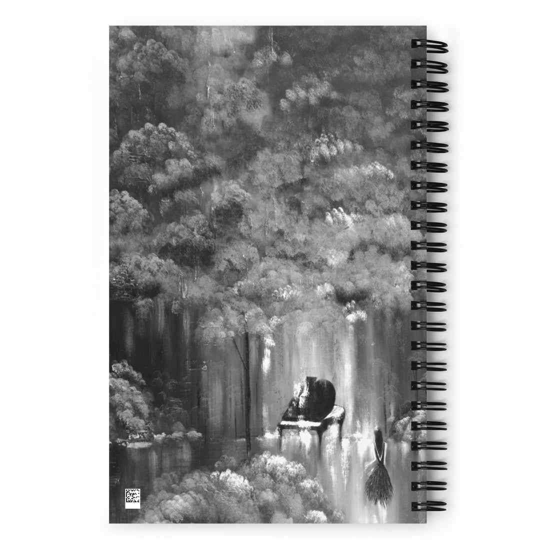 Rebus The Garden Day 1 Black and White Spiral Notebook