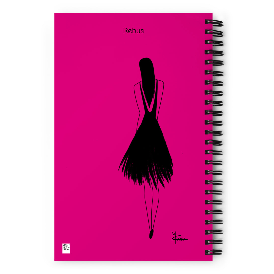Rebus Fuchsia Spiral Notebook