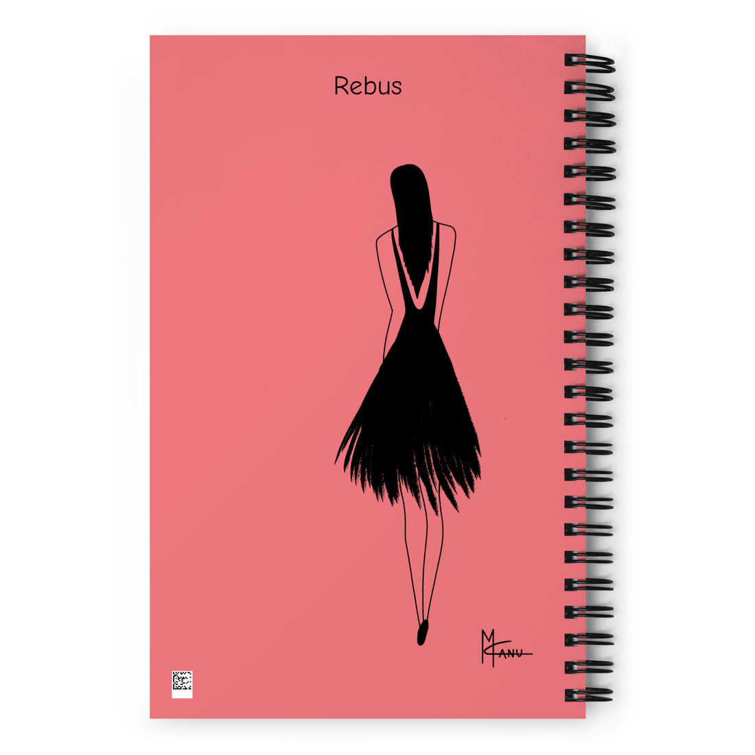 Rebus Pink Spiral Notebook