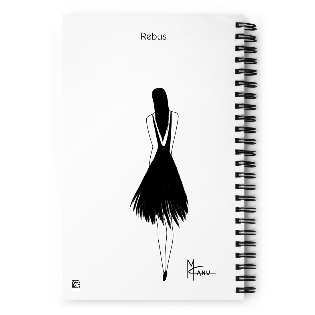 Rebus White Spiral Notebook