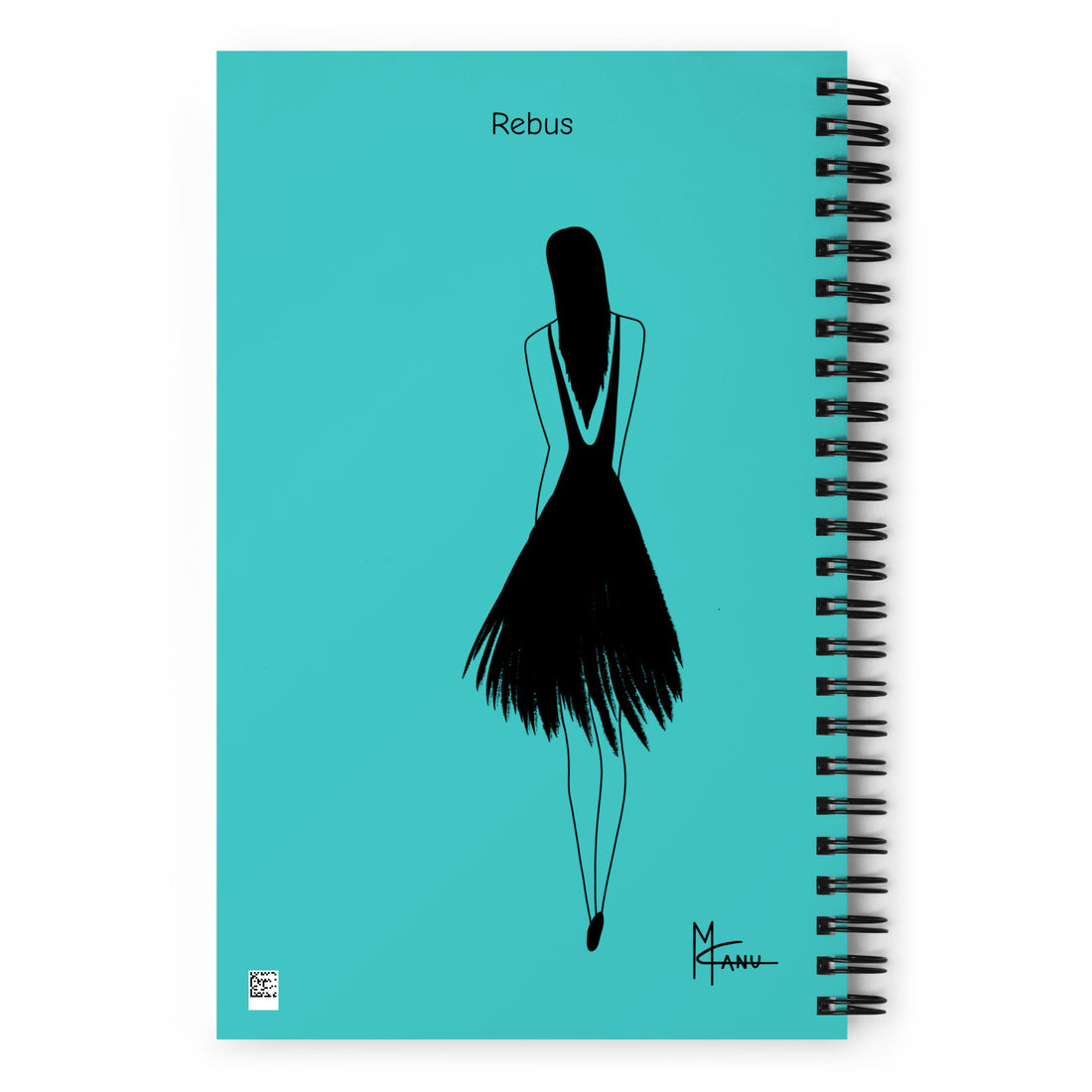 Rebus Turquoise Spiral Notebook