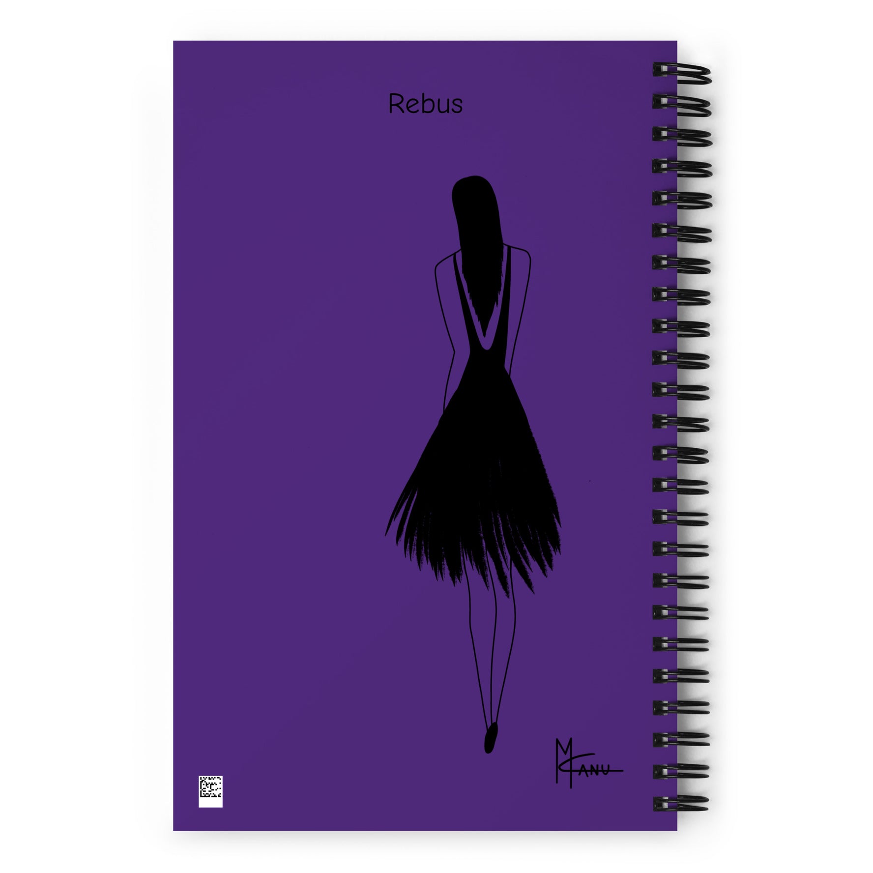 Rebus Purple Spiral Notebook