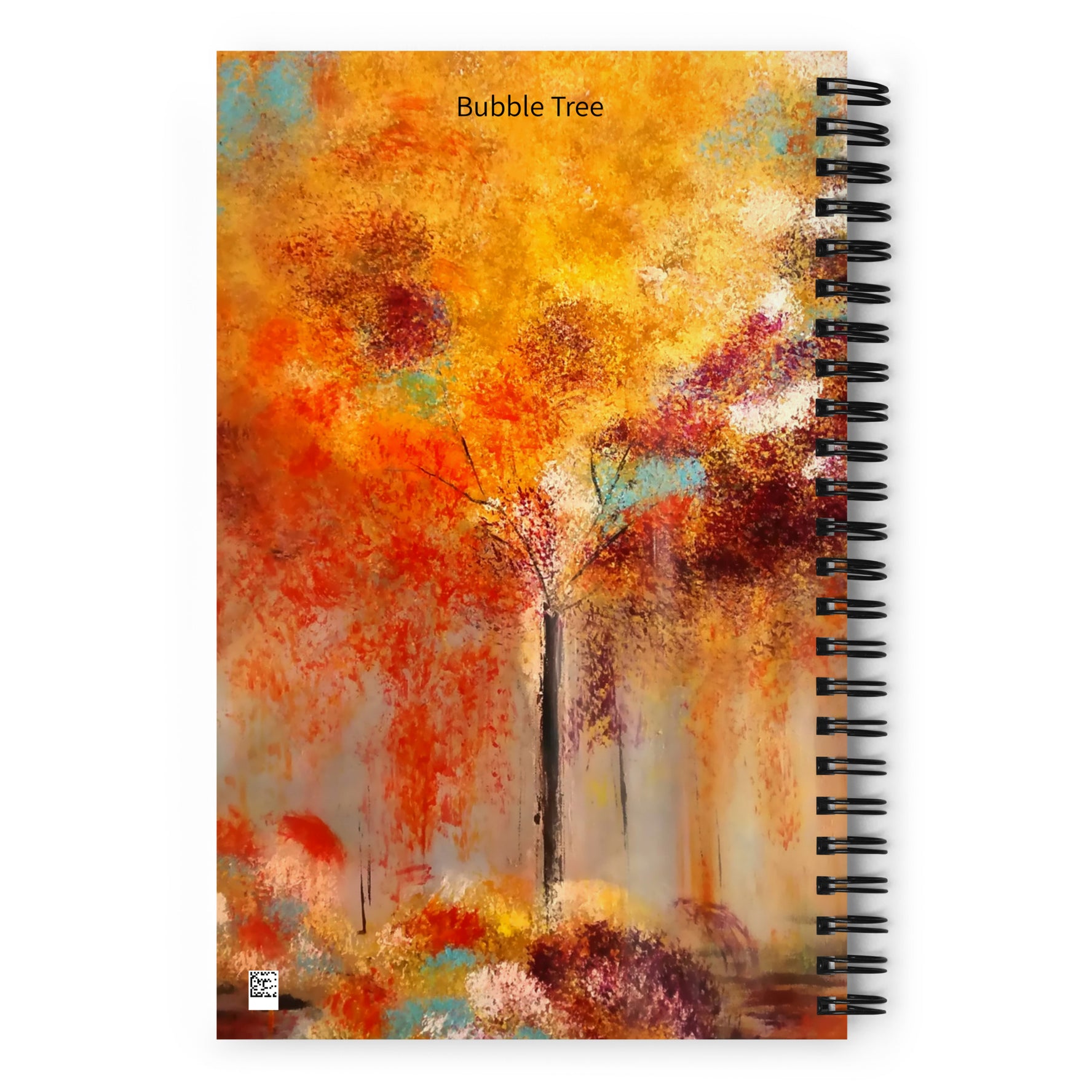 Red Bubble Tree Spiral Notebook
