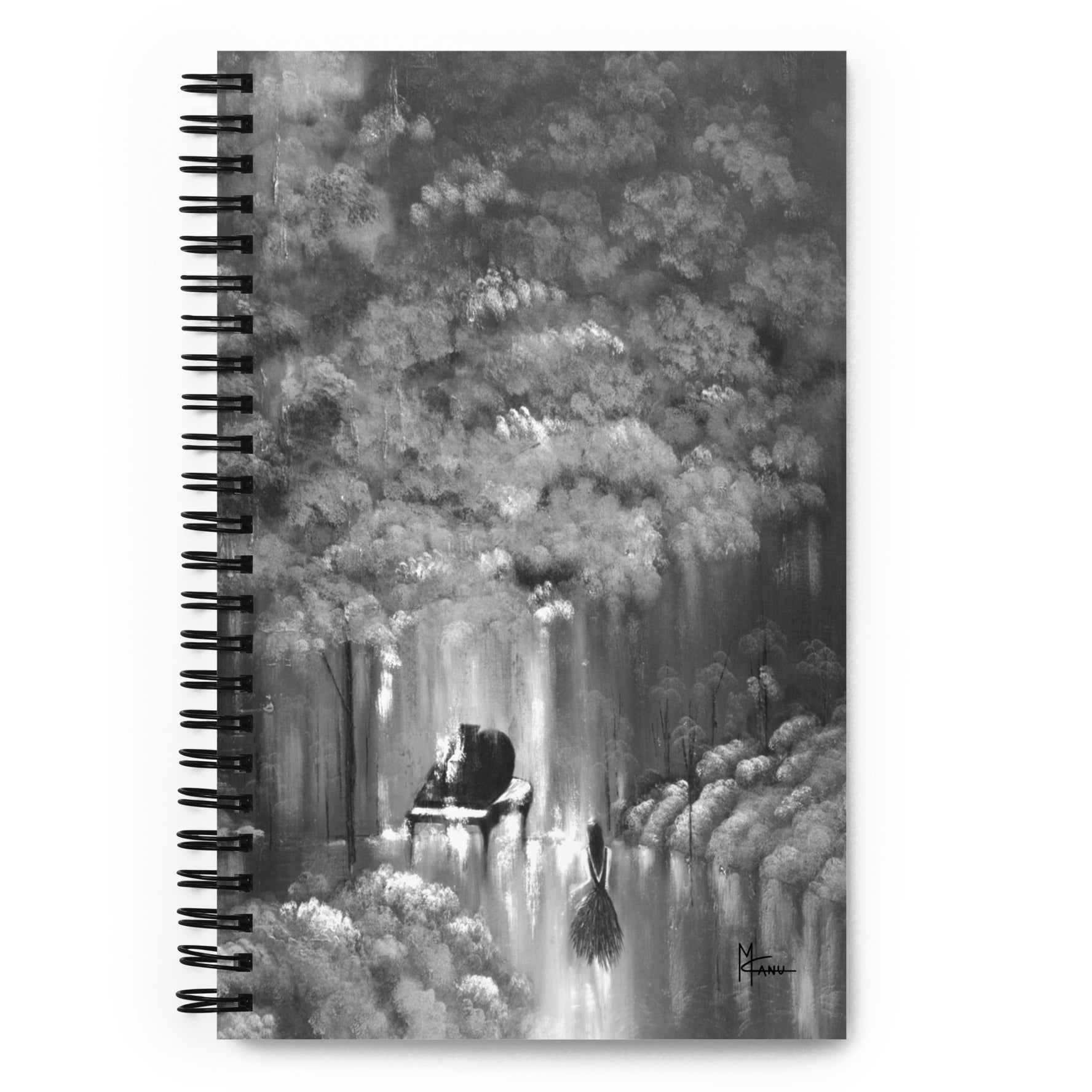 Rebus The Garden Day 1 Black and White Spiral Notebook