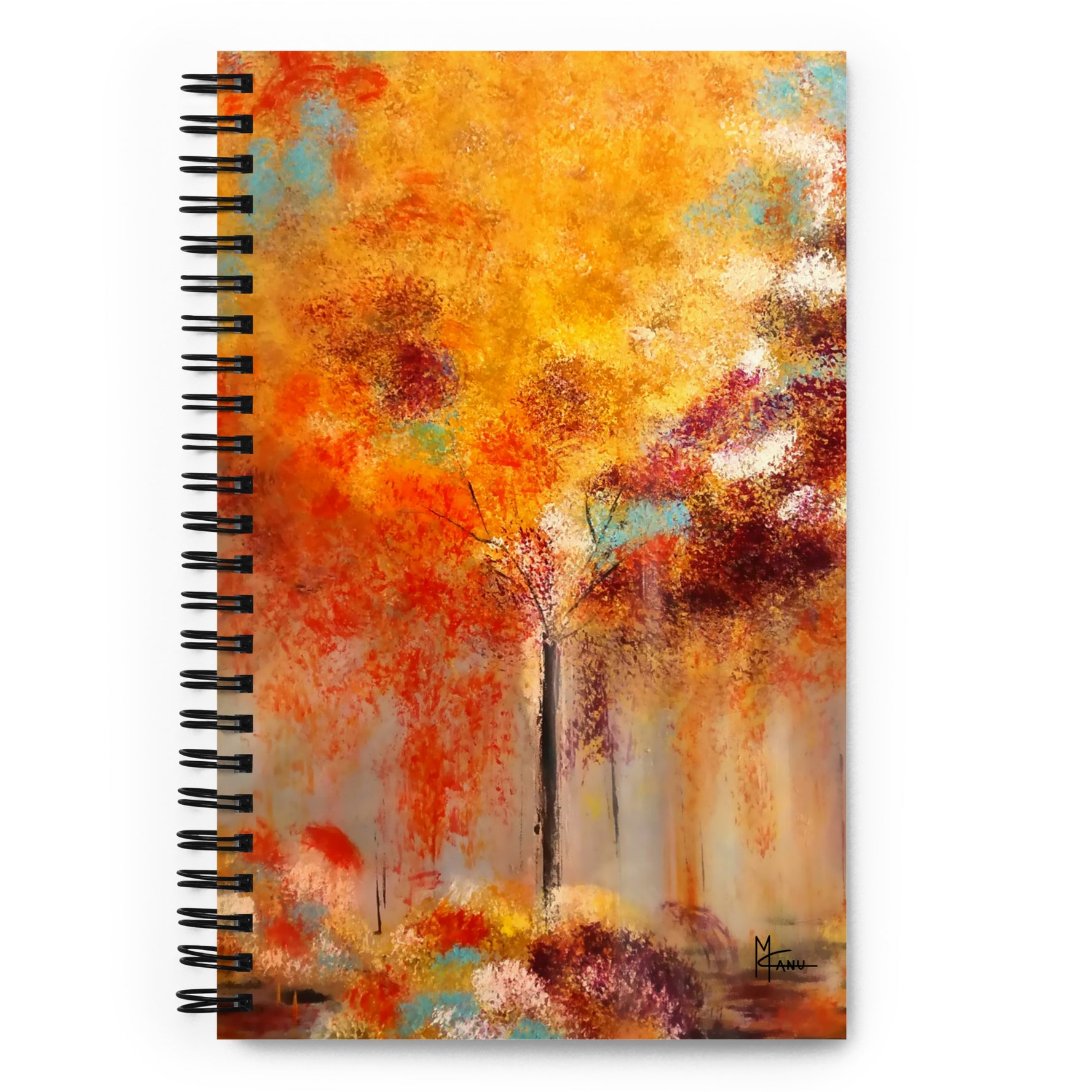 Red Bubble Tree Spiral Notebook