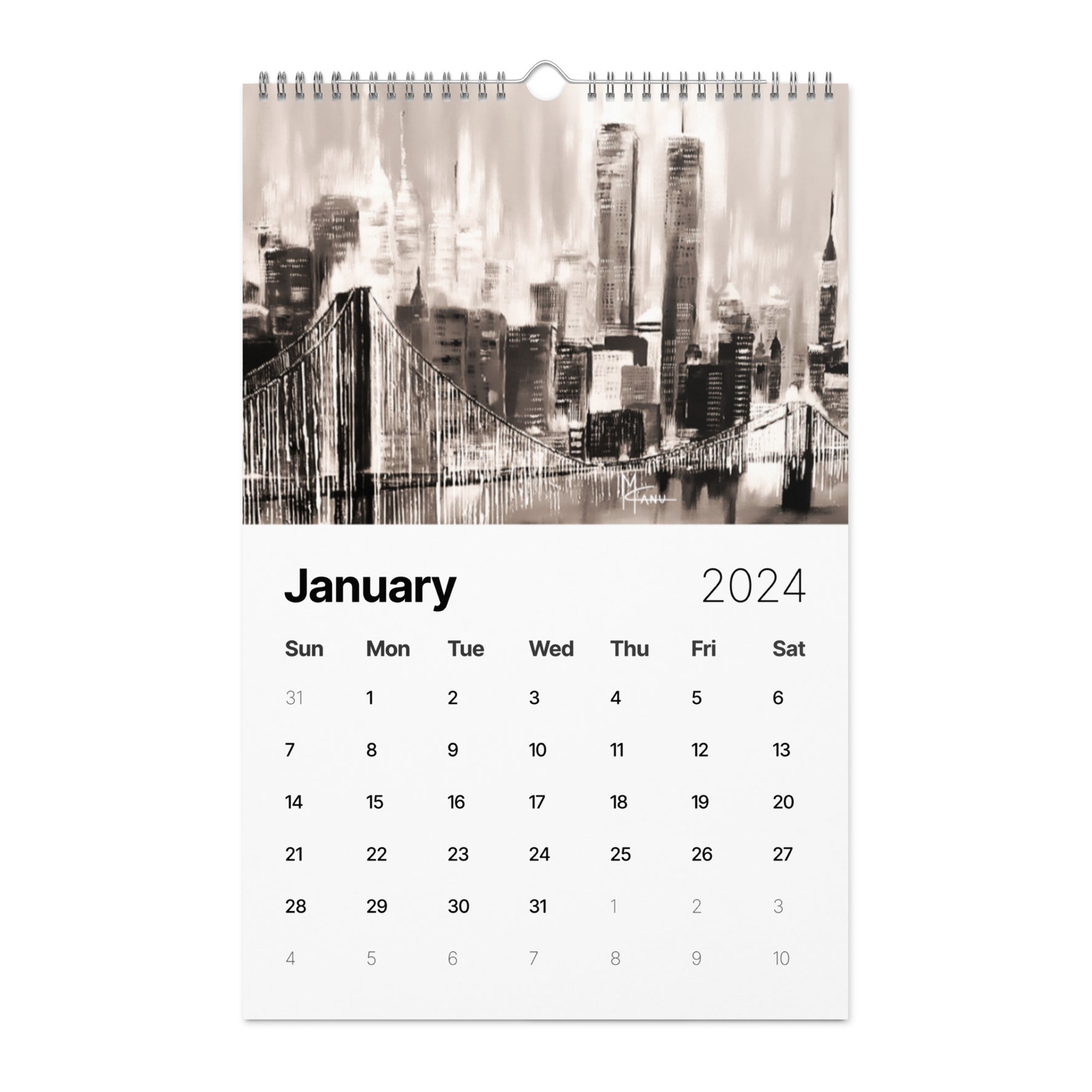 Skylines Series 2024 Wall Calendar