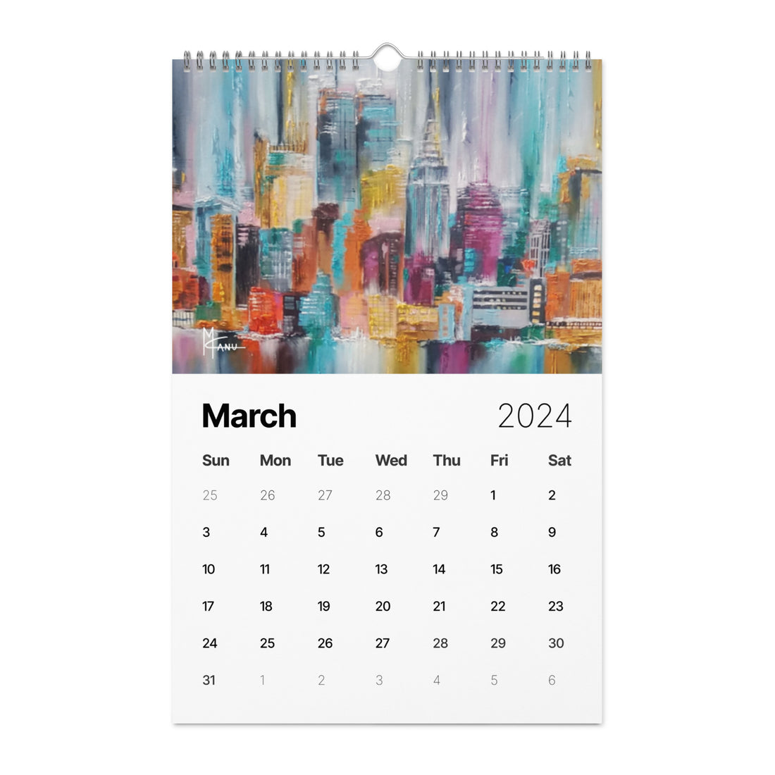 Skylines Series 2024 Wall Calendar