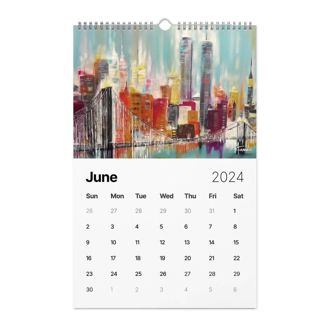 Skylines Series 2024 Wall Calendar