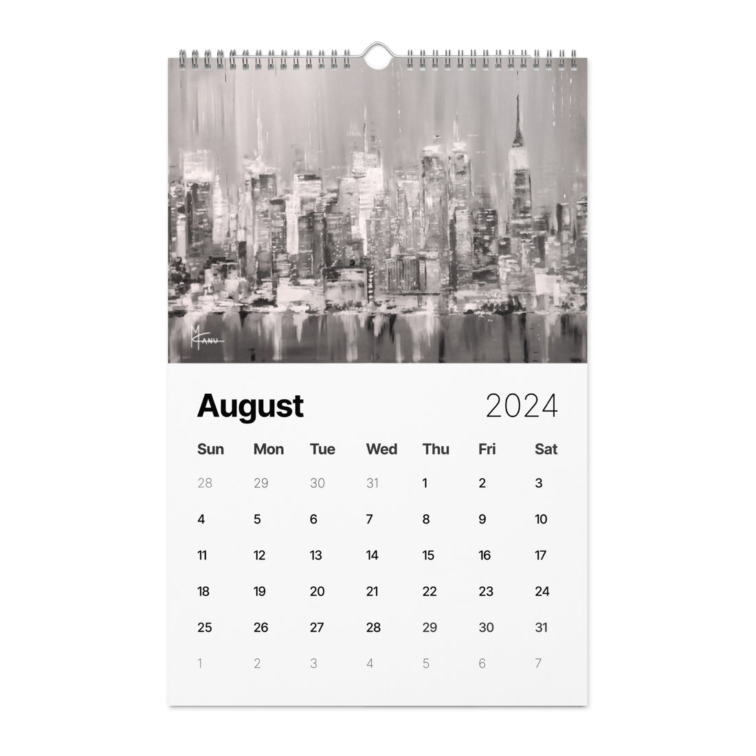 Skylines Series 2024 Wall Calendar
