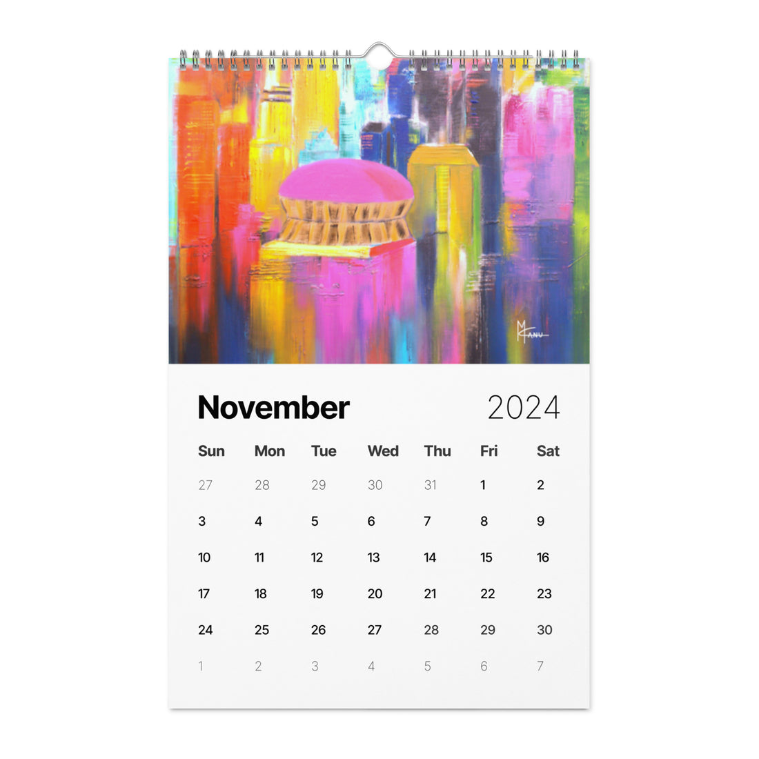 Skylines Series 2024 Wall Calendar