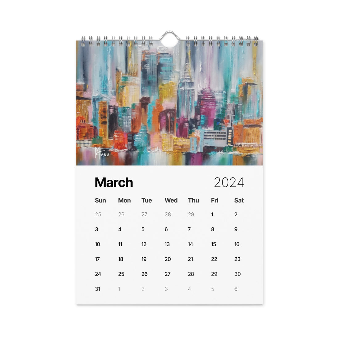 Skylines Series 2024 Wall Calendar