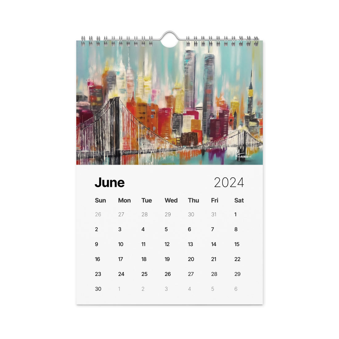 Skylines Series 2024 Wall Calendar