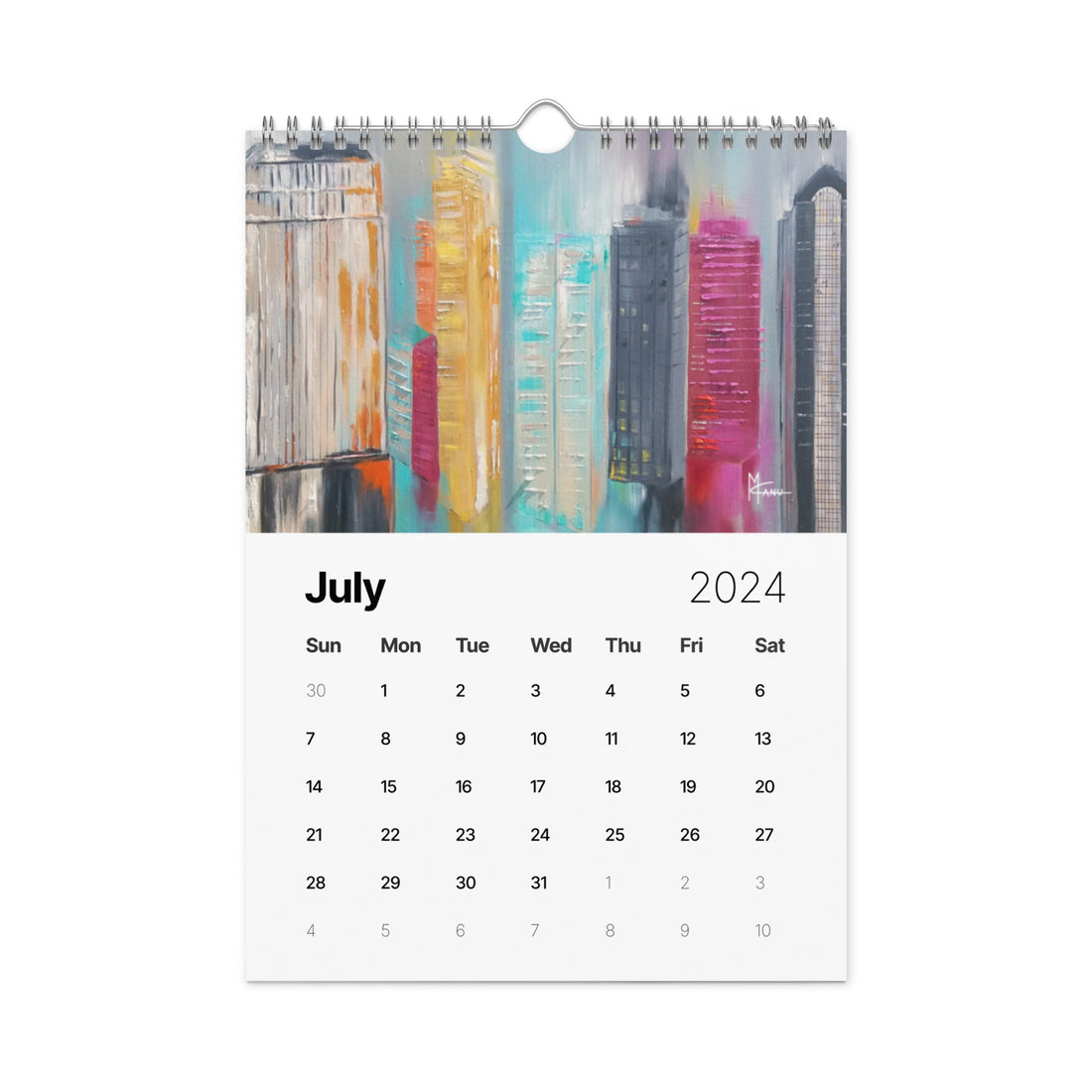 Skylines Series 2024 Wall Calendar